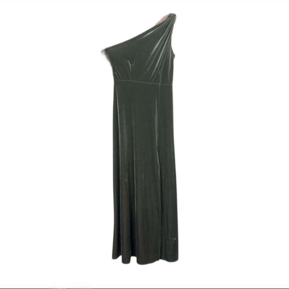 Birdy Grey Olive Green One-Shoulder Maxi Dress - Picture 12 of 13